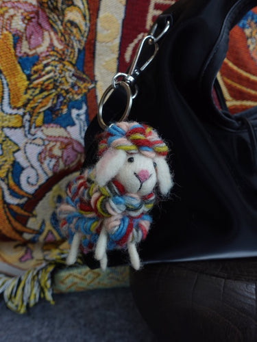 Rainbow Wool Sheep Ornament - Kailash Energy