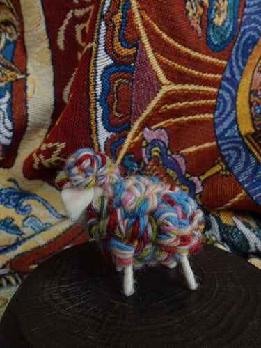 Rainbow Wool Sheep Ornament - Kailash Energy