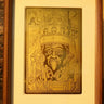 Solid Gold Crafted Art Frame: Zakirmala's Sacred Blessing Gift - Guardian Tabletop Ornament - Kailash Energy
