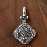 Sterling Silver & Mother - of - pearl Zakirum Tibetan Wealth Goddess Pendant - Kailash Energy