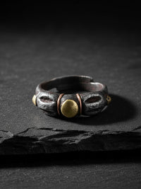 Protection Thokcha Iron Gold Open Ring