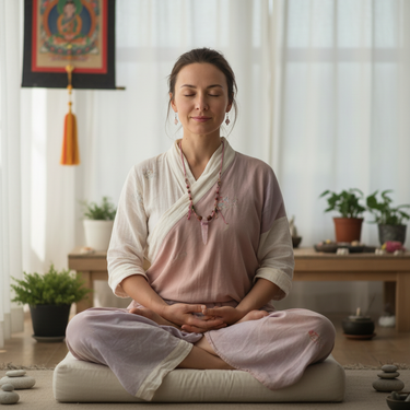 Tibetan Meditation Pink Crystal