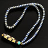 【Unique Item】 Lapis & Turquoise Tibetan Dzi Pendant Necklace - Kailash Energy