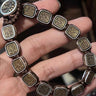 「Zakirum: Female Fortune Guardian」925 Sterling Silver Heavy Craft Square Pendant Braided Bracelet - Edgy Chic Fusion of Tibetan Art & Modern Streetwear - Kailash Energy