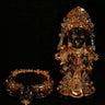 Zakirum Wealth Goddess Sacred Pendant & Altar Piece - Gold - Plated Sterling Silver with Ornate Base - Kailash Energy