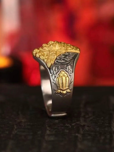 Zakirum's Tenfold Auspicious Flame Ring: Sacred Guardian of Ten Powers - Kailash Energy