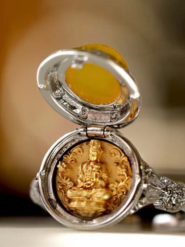 Zodiac Twelve Guardians Silver & Gold - Plated Ring - Kailash Energy