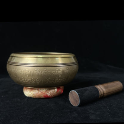 Crossed Pestles Singing Bowl Handcrafted Healing puretibetan