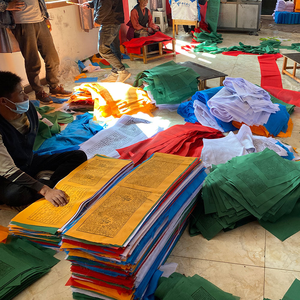 Exorcism Five-Color Prayer Flags for Hanging puretibetan