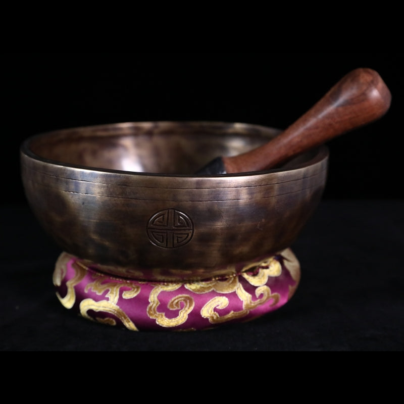 SPA Bass Tone Copper Singing Bowl Handcrafted Thickened Spiritual Healing puretibetan