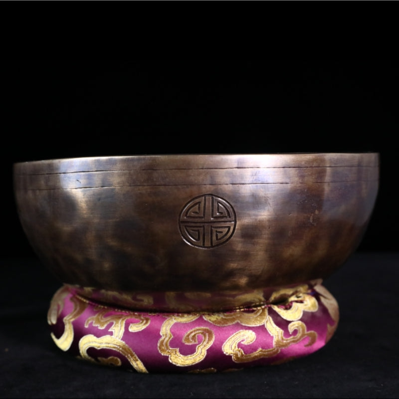 SPA Bass Tone Copper Singing Bowl Handcrafted Thickened Spiritual Healing puretibetan