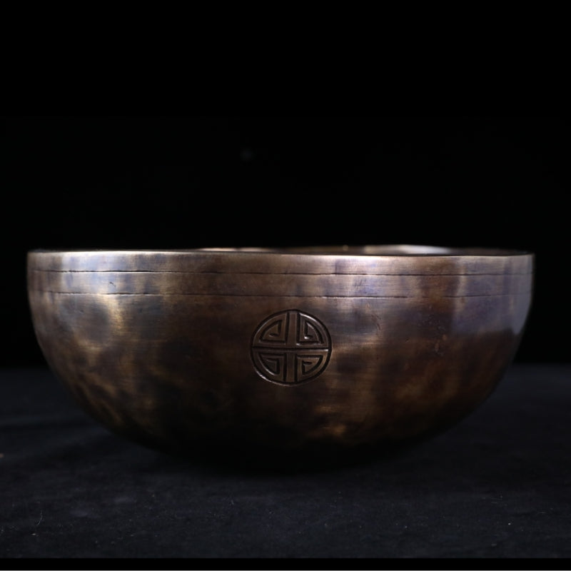 SPA Bass Tone Copper Singing Bowl Handcrafted Thickened Spiritual Healing puretibetan