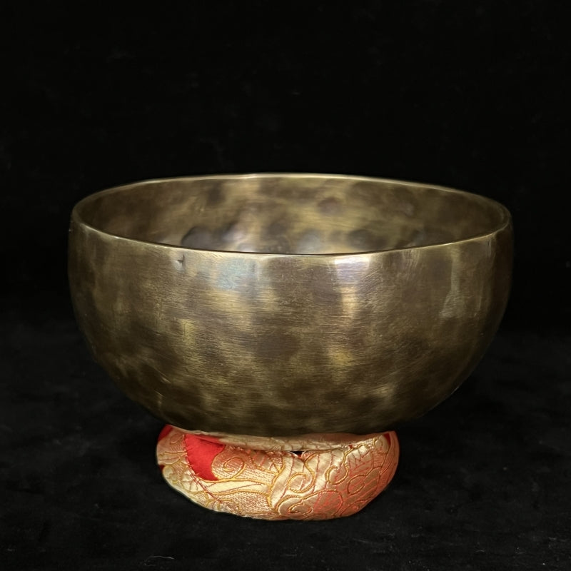 Tiger Patterns Handcrafted Jambati Singing Bowl Authentic Spiritual Healing puretibetan