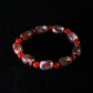 Tibetan Red Cracked Pattern Tiger-Teeth Dzi Beads Bracelet puretibetan